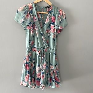 Sage Floral Romper